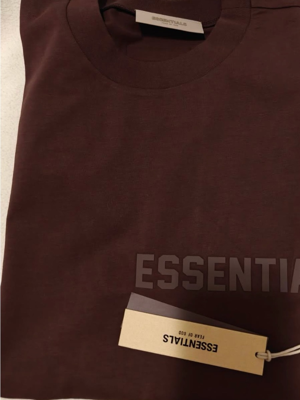Essentials Men’s Crewneck T-Shirt in Deep Brown